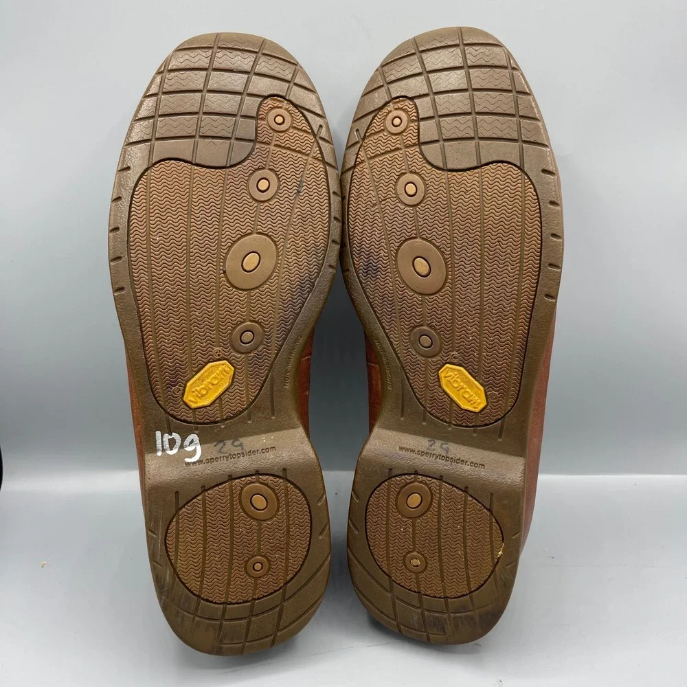 Sperry Top-Sider Gold Cup Boat Shoes Mens 10.5 M Brown Leather Loafers 0582387